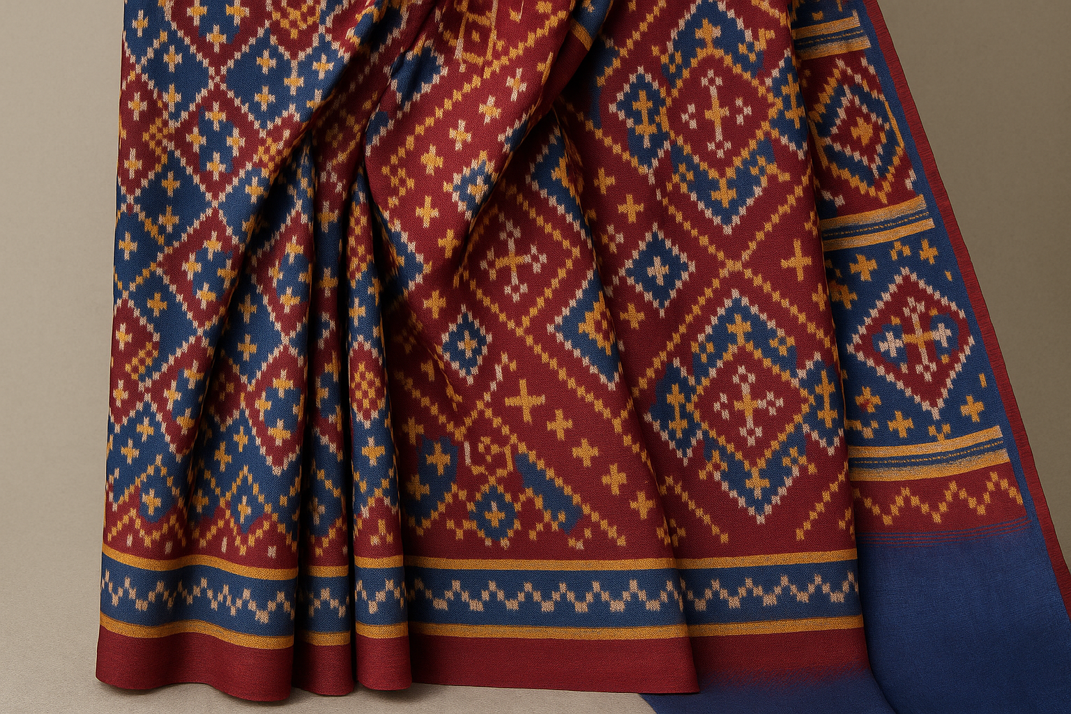 double ikat saree